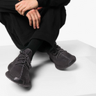 Yeezy Boost 350 V2 'Black Non-Reflective' on feet - RARE LAB